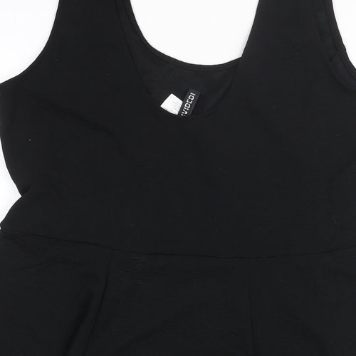 Divided by H&M Womens Black Polyester A-Line Size 16 Scoop Neck Pullover