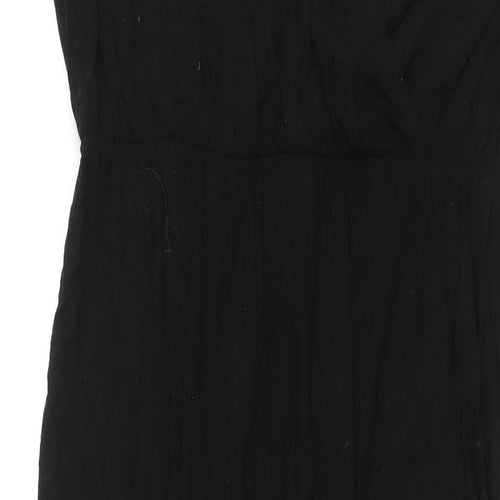 Divided by H&M Womens Black Viscose Maxi Size 18 V-Neck Pullover - Side Slits