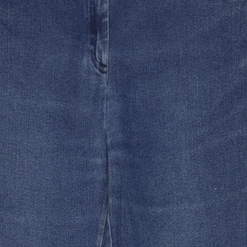 Country Rose Womens Blue Cotton Straight Jeans Size 16 L26 in Regular Zip