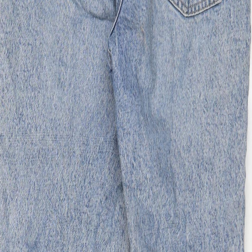 NEXT Womens Blue Cotton Mom Jeans Size 8 L27 in Regular Zip - Jewels