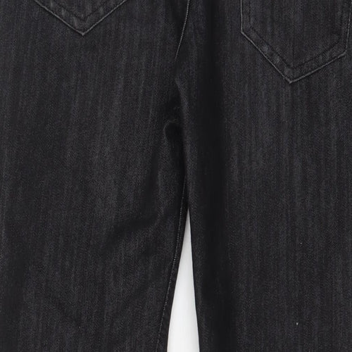 Denim & Co. Mens Black Cotton Bootcut Jeans Size 30 in L30 in Regular Zip