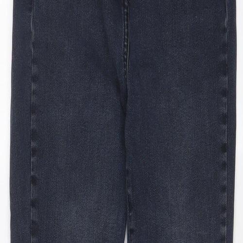 NEXT Womens Blue Cotton Skinny Jeans Size 12 L26 in Regular Zip