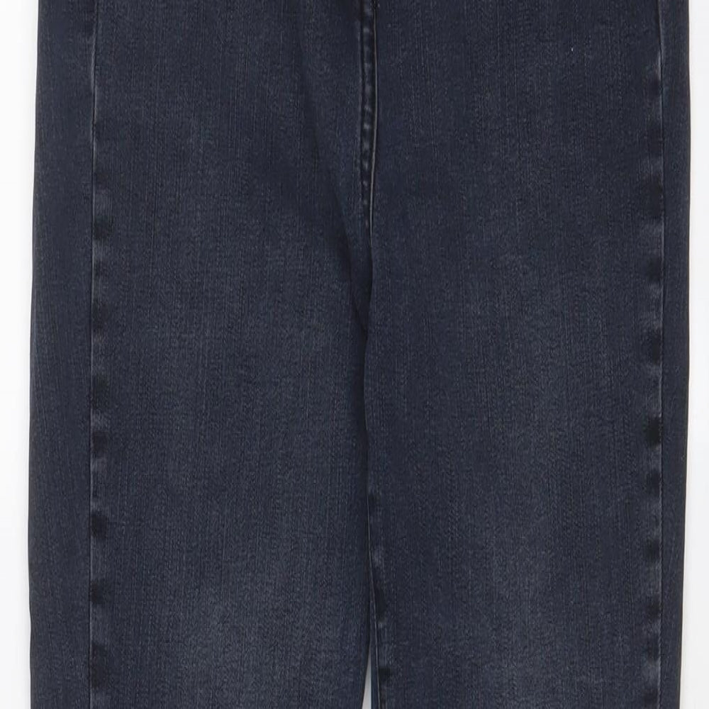 NEXT Womens Blue Cotton Skinny Jeans Size 12 L26 in Regular Zip