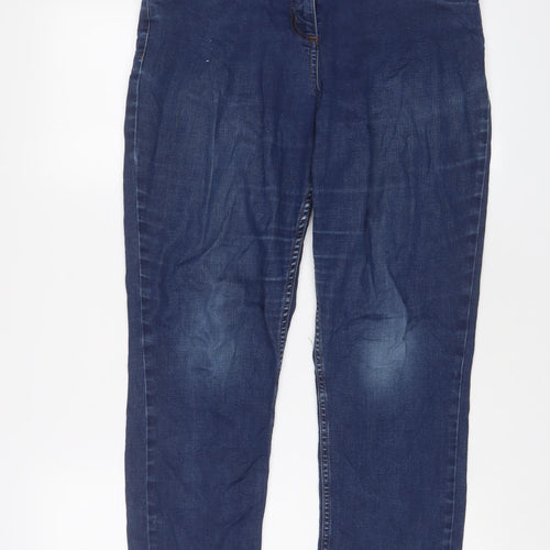 Rohan Womens Blue Cotton Straight Jeans Size 12 L27 in Regular Zip