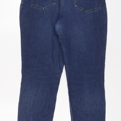 Rohan Womens Blue Cotton Straight Jeans Size 12 L27 in Regular Zip