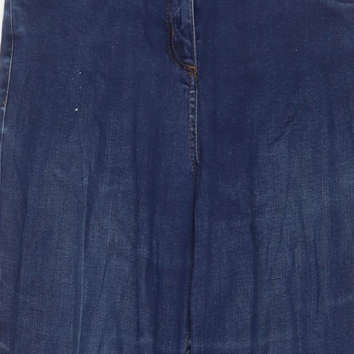 Rohan Womens Blue Cotton Straight Jeans Size 12 L27 in Regular Zip