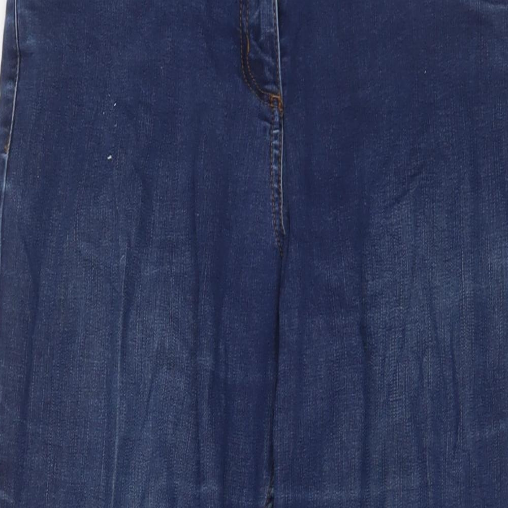 Rohan Womens Blue Cotton Straight Jeans Size 12 L27 in Regular Zip