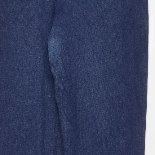 Rohan Womens Blue Cotton Straight Jeans Size 12 L27 in Regular Zip