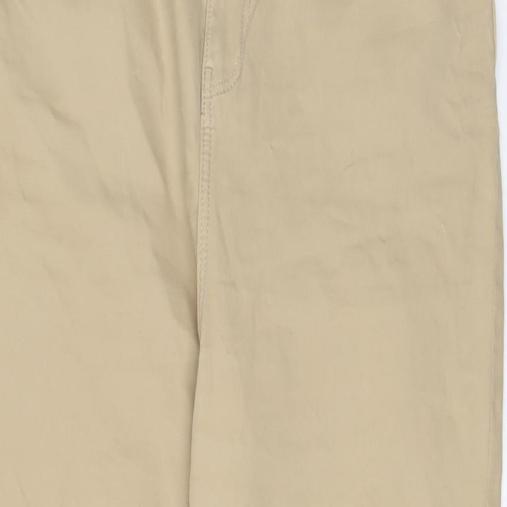 TU Womens Beige Cotton Mom Jeans Size 12 L28 in Regular Zip