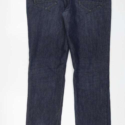 NEXT Mens Blue Cotton Straight Jeans Size 36 in L31 in Regular Zip