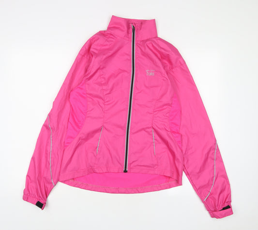 Beverly Hills Womens Pink Jacket Size 10 Zip - Breathable