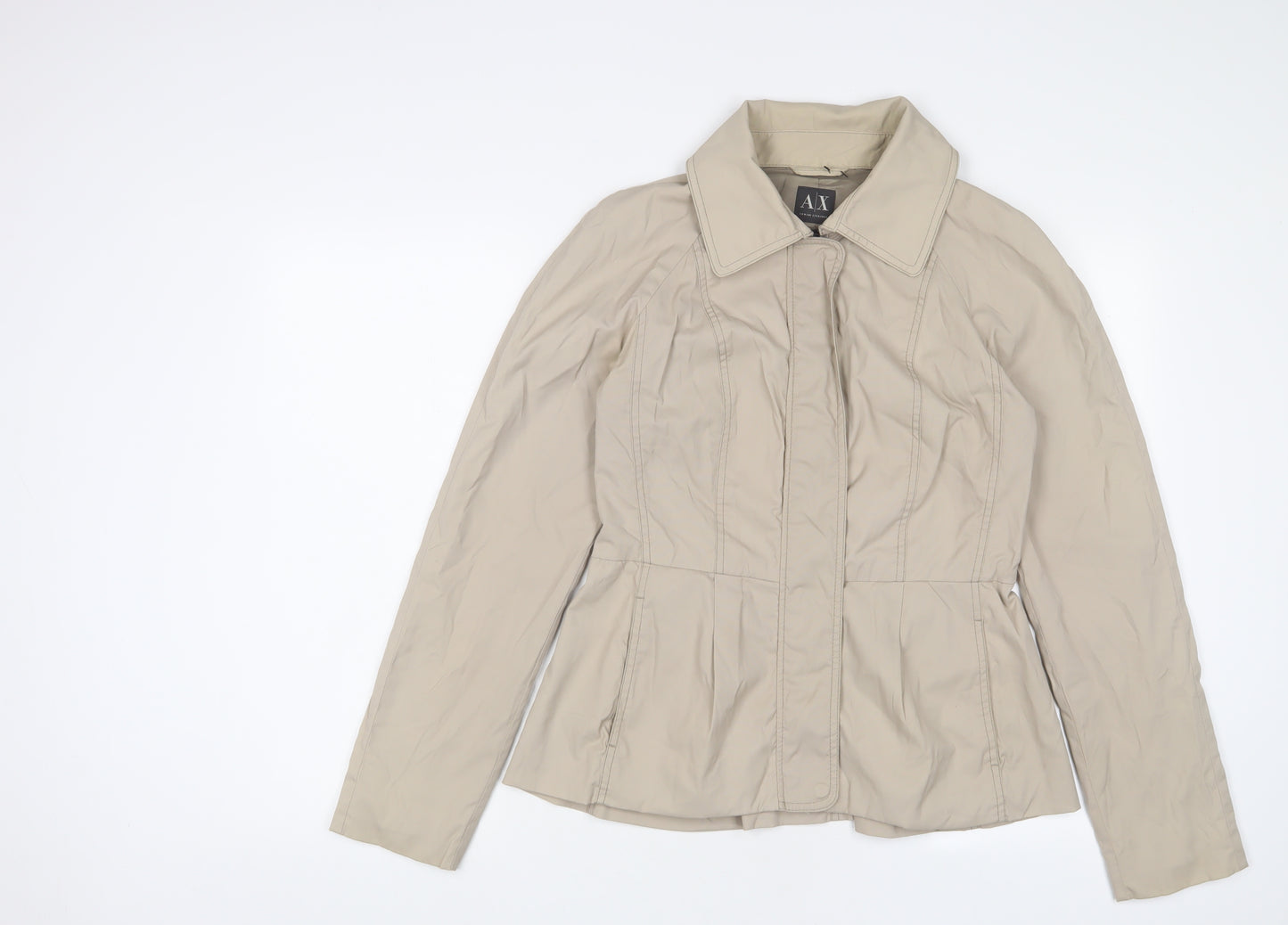 Armani Exchange Womens Beige Jacket Size M Zip