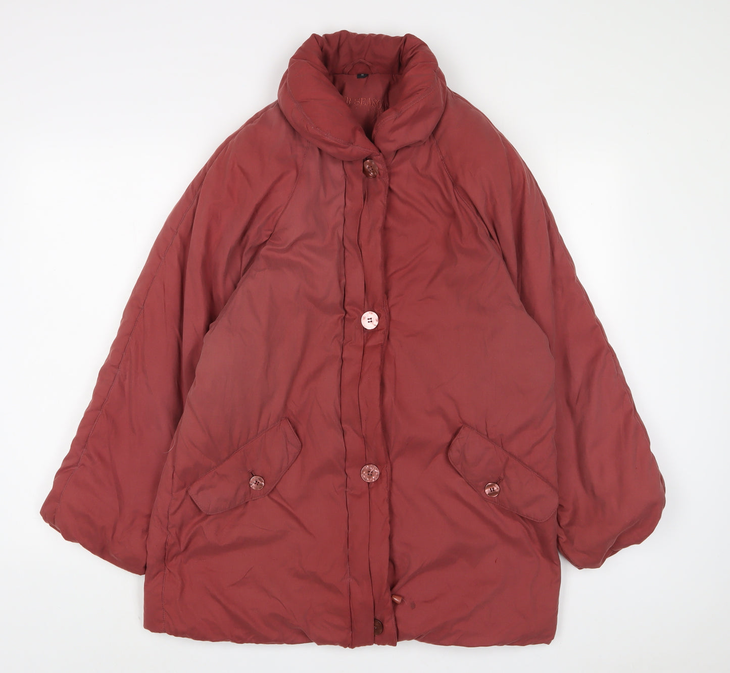 Four Seasons Womens Red Jacket Coat Size S Zip