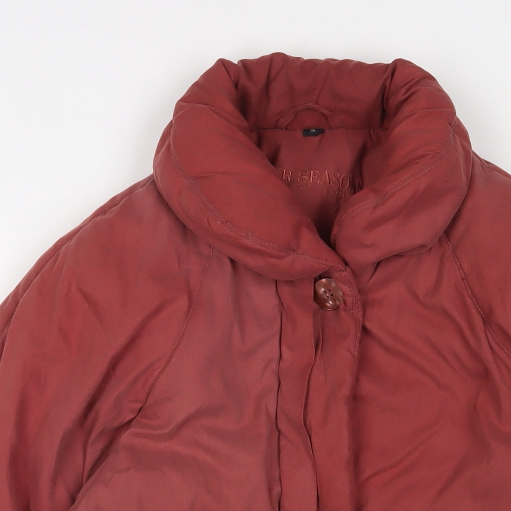 Four Seasons Womens Red Jacket Coat Size S Zip