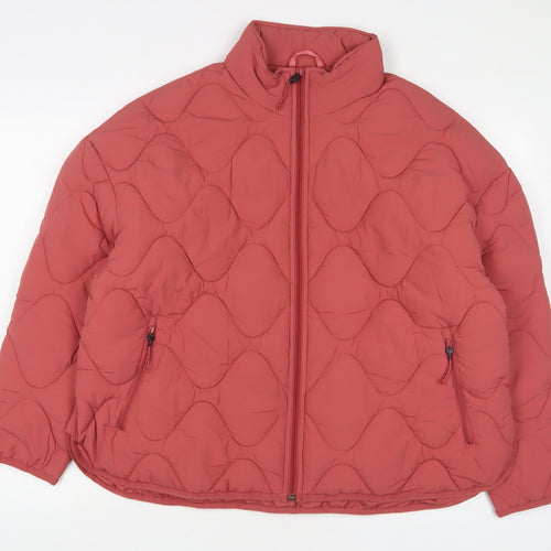 Goodmove Womens Pink Quilted Jacket Size M Zip - Zip Pockets