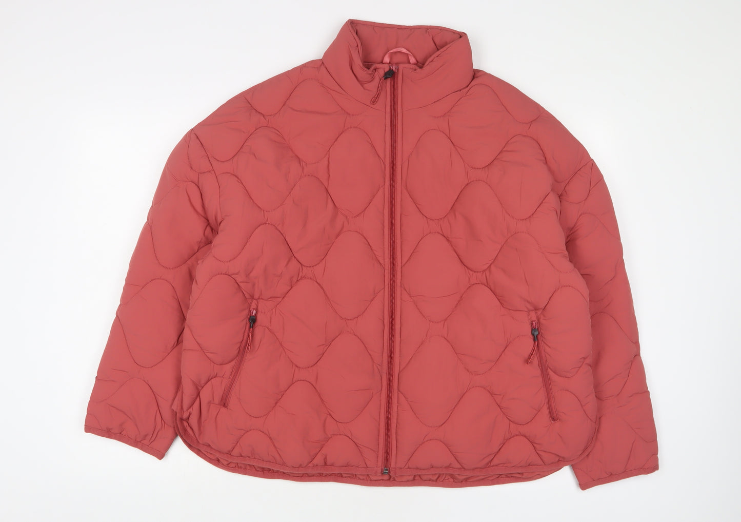 Goodmove Womens Pink Quilted Jacket Size M Zip - Zip Pockets