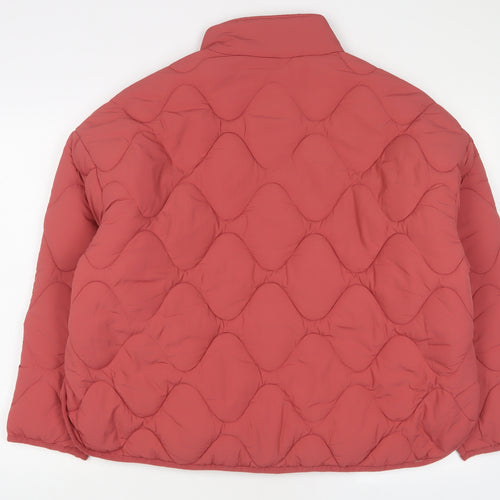 Goodmove Womens Pink Quilted Jacket Size M Zip - Zip Pockets