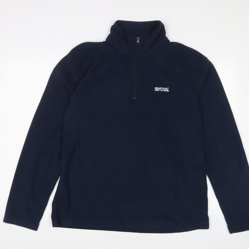 Regatta Mens Blue Polyester Pullover Sweatshirt Size L - Logo, Embroidered