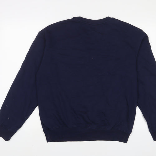 H&M Mens Blue Cotton Pullover Sweatshirt Size S