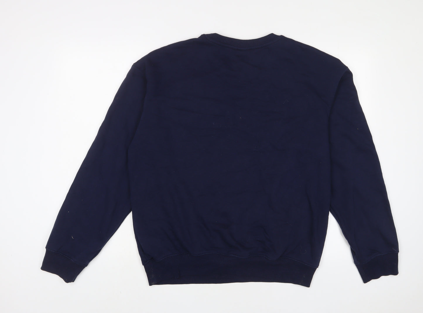 H&M Mens Blue Cotton Pullover Sweatshirt Size S