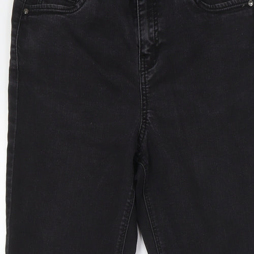 George Womens Black Cotton Skinny Jeans Size 12 L26 in Regular Button