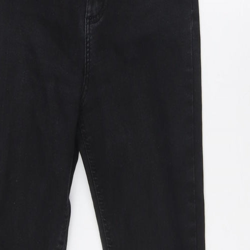 Zara Womens Black Cotton Skinny Jeans Size 8 L28 in Regular Button