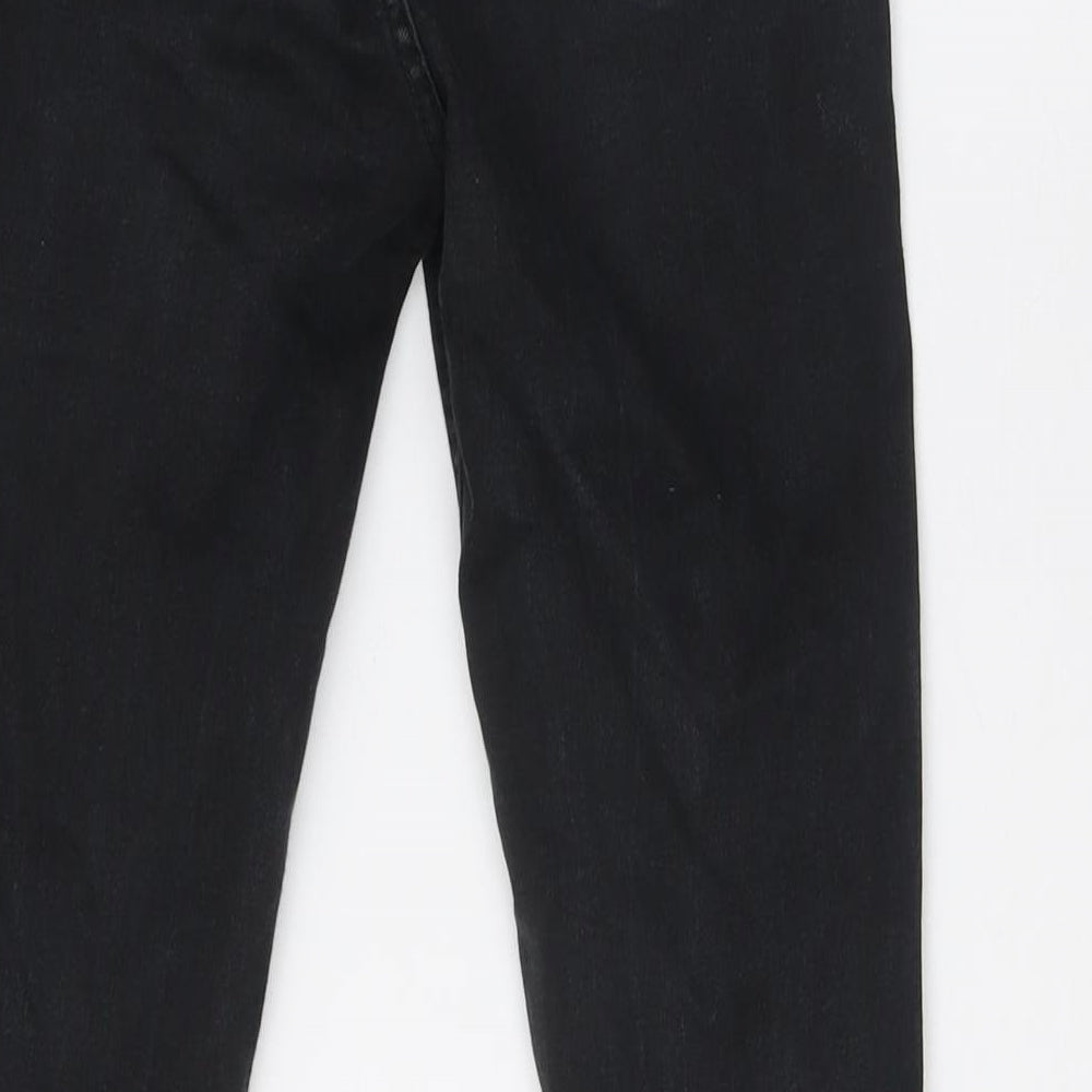 Zara Womens Black Cotton Skinny Jeans Size 8 L28 in Regular Button