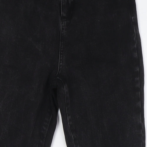 George Womens Black Cotton Mom Jeans Size 14 L28 in Regular Button