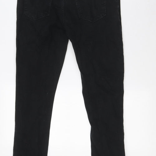 River Island Mens Black Cotton Skinny Jeans Size 30 in L29 in Regular Button