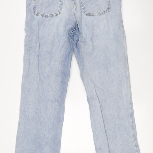 Topshop Mens Blue Cotton Straight Jeans Size 30 in L32 in Regular Button