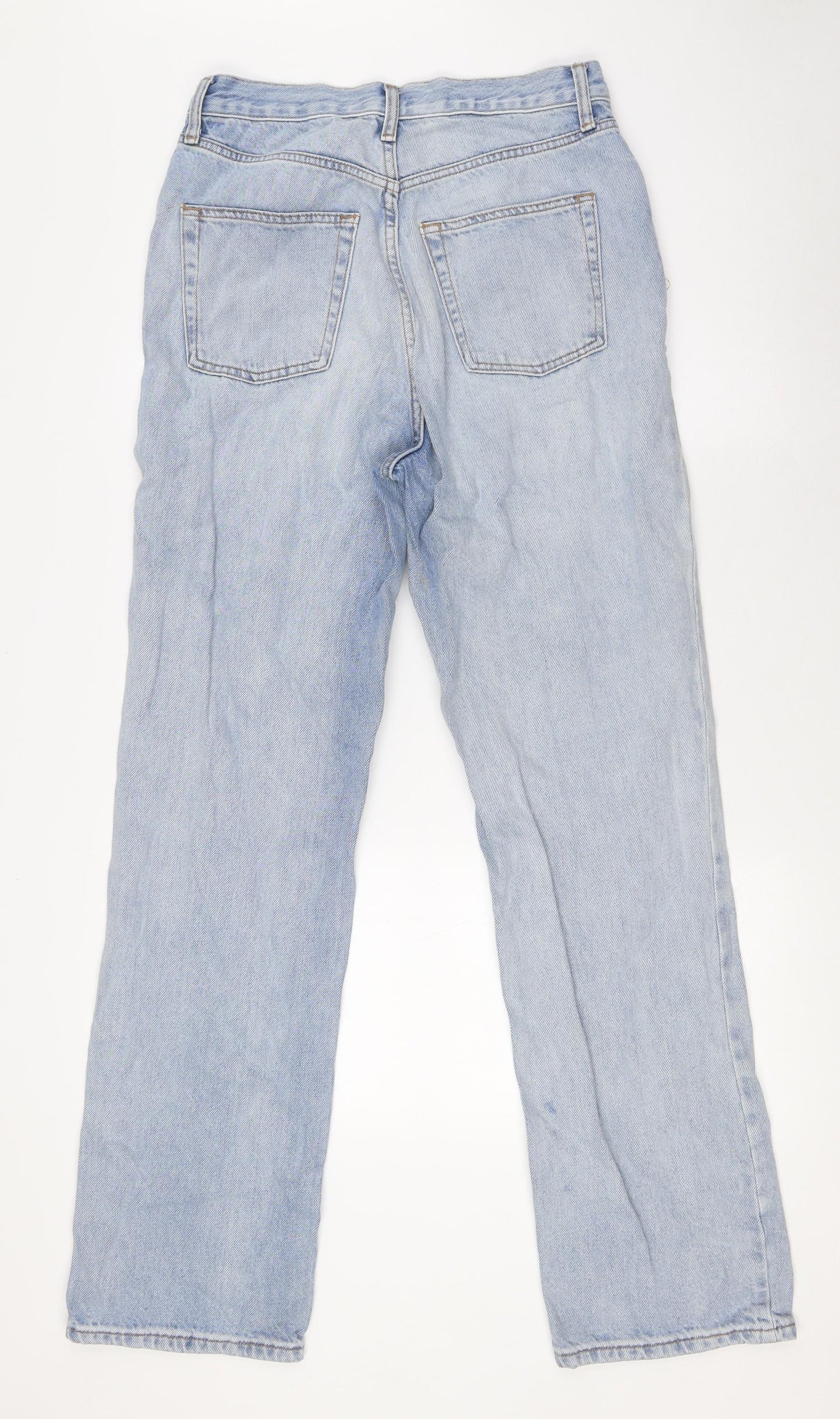 Topshop Mens Blue Cotton Straight Jeans Size 30 in L32 in Regular Button