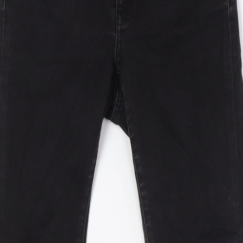 Warehouse Womens Black Cotton Skinny Jeans Size 10 L31 in Regular Zip