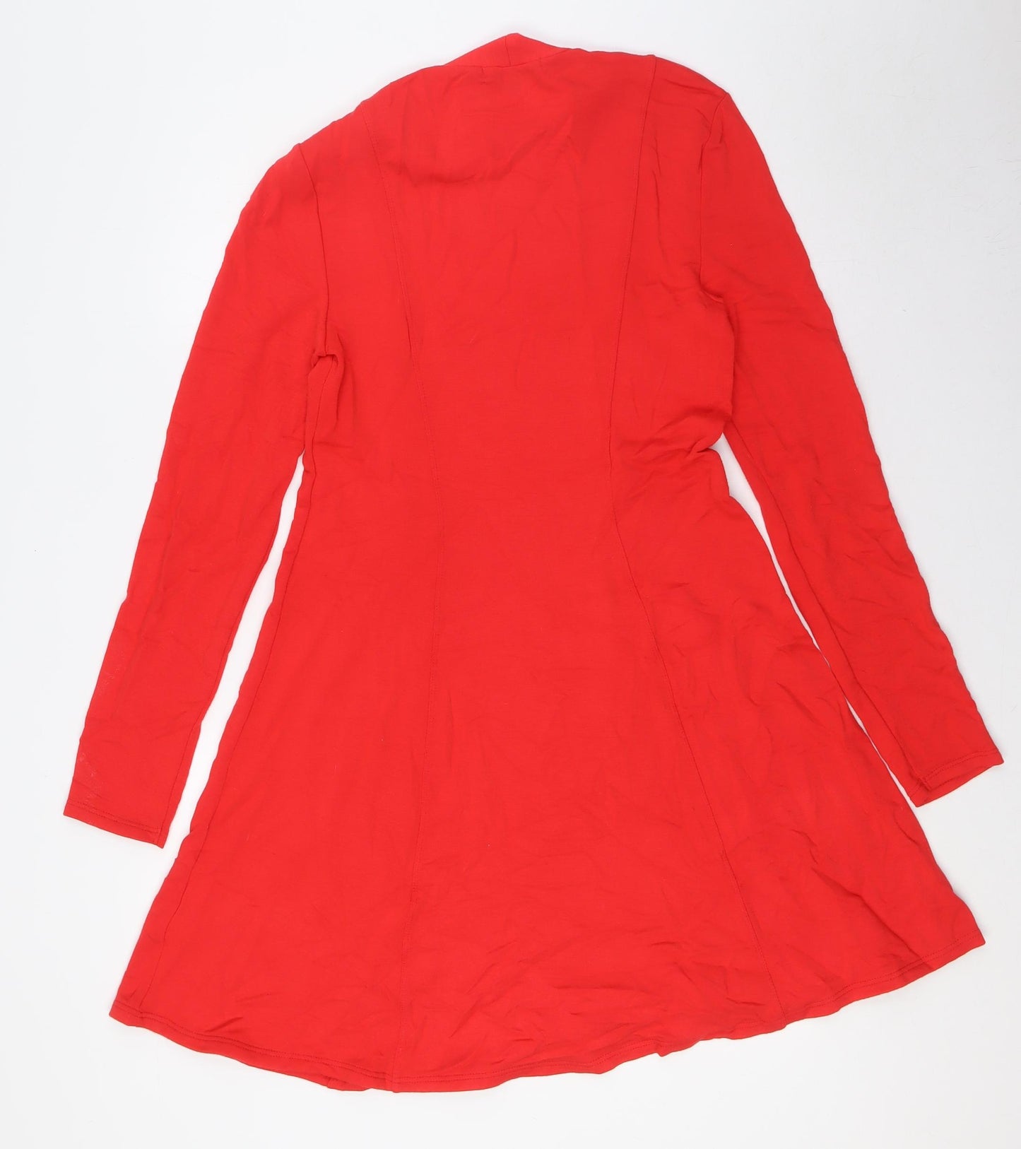 NEXT Womens Red Viscose A-Line Size 12 Mock Neck