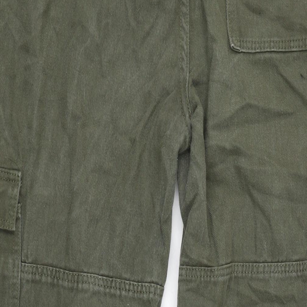 Look Sky Womens Gold Cotton Cargo Trousers Size L L29 in Regular Zip