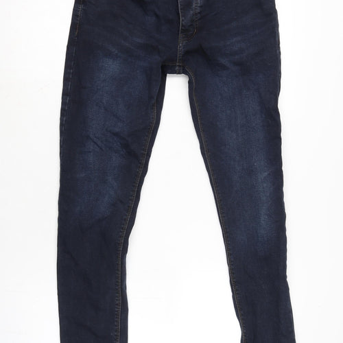 Denim & Co. Mens Blue Cotton Blend Skinny Jeans Size 30 in L30 in Regular Zip