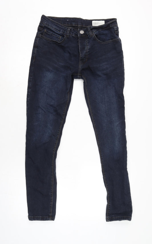 Denim & Co. Mens Blue Cotton Blend Skinny Jeans Size 30 in L30 in Regular Zip