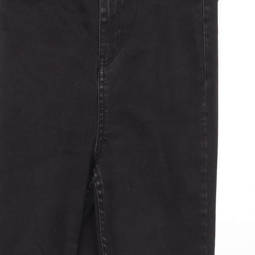 New Look Womens Black Cotton Blend Skinny Jeans Size 8 L26 in Regular Zip