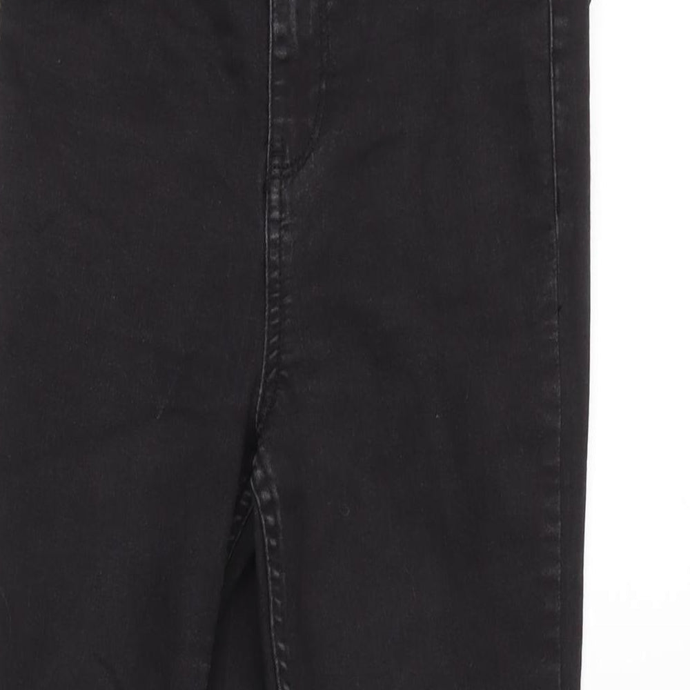 New Look Womens Black Cotton Blend Skinny Jeans Size 8 L26 in Regular Zip