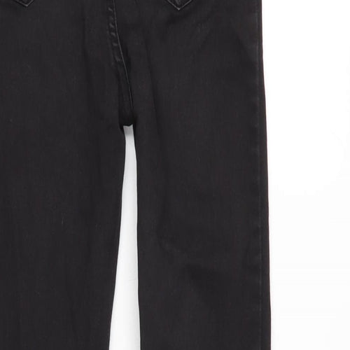 New Look Womens Black Cotton Blend Skinny Jeans Size 8 L26 in Regular Zip