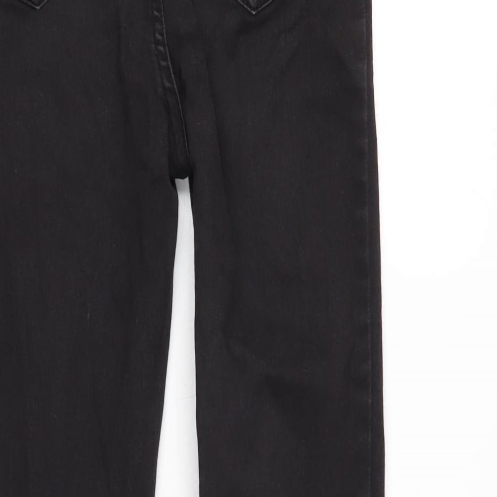 New Look Womens Black Cotton Blend Skinny Jeans Size 8 L26 in Regular Zip