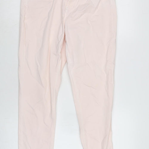 Joules Womens Pink Cotton Blend Straight Jeans Size 12 L24.5 in Regular Zip