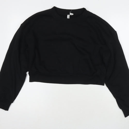 Divided by H&M Womens Black Cotton Pullover Sweatshirt Size M Pullover