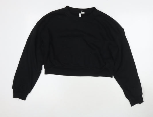 Divided by H&M Womens Black Cotton Pullover Sweatshirt Size M Pullover