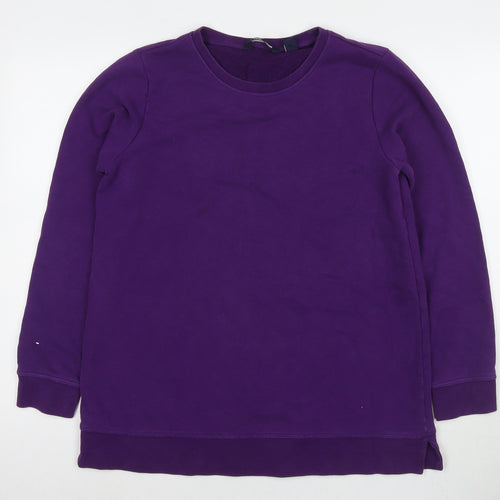 Lands' End Womens Purple Cotton Pullover Sweatshirt Size M Pullover