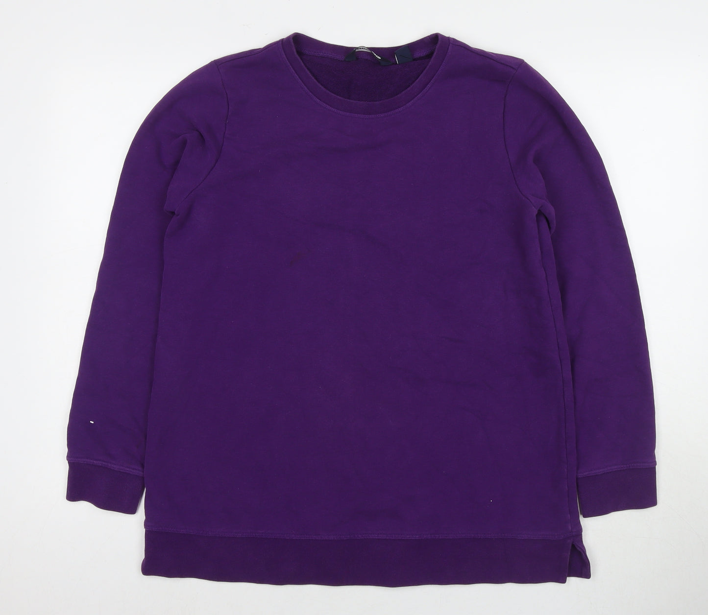 Lands' End Womens Purple Cotton Pullover Sweatshirt Size M Pullover