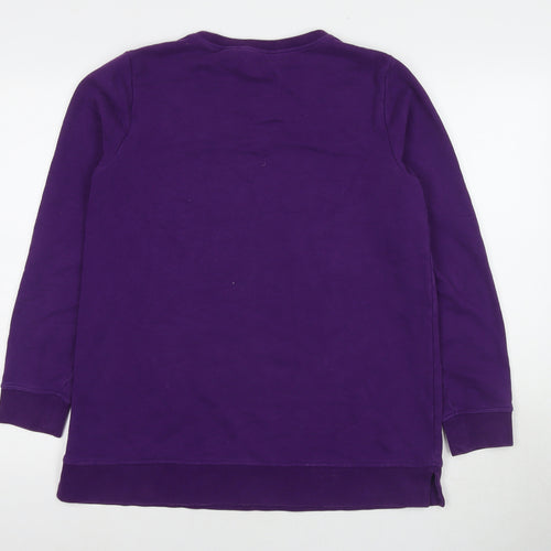 Lands' End Womens Purple Cotton Pullover Sweatshirt Size M Pullover