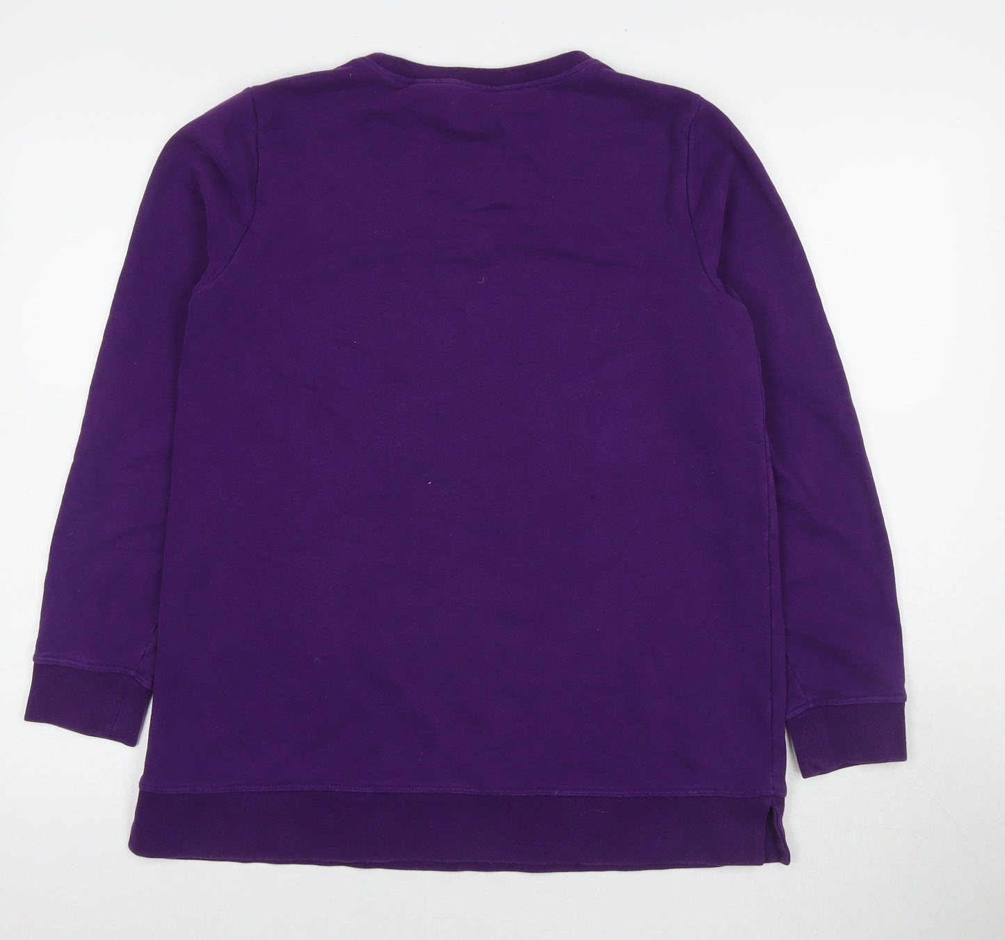 Lands' End Womens Purple Cotton Pullover Sweatshirt Size M Pullover