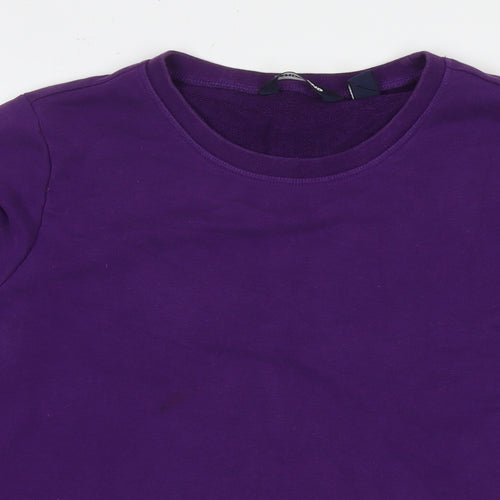 Lands' End Womens Purple Cotton Pullover Sweatshirt Size M Pullover