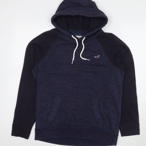 Hollister Mens Blue Cotton Pullover Hoodie Size S