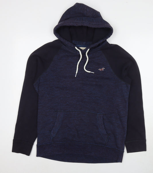 Hollister Mens Blue Cotton Pullover Hoodie Size S